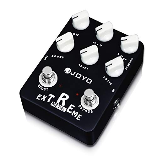 JOYO - Pedal de distorsión de metal con ecualizador de 3 bandas y aumento de ganancia baja-media-alta...