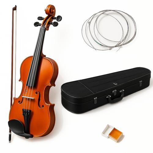 Bluelander Violín 4/4 con Arco, Estuche, Repuesto de Cuerdas y Brea, Violín 60 cm, Ideal para...