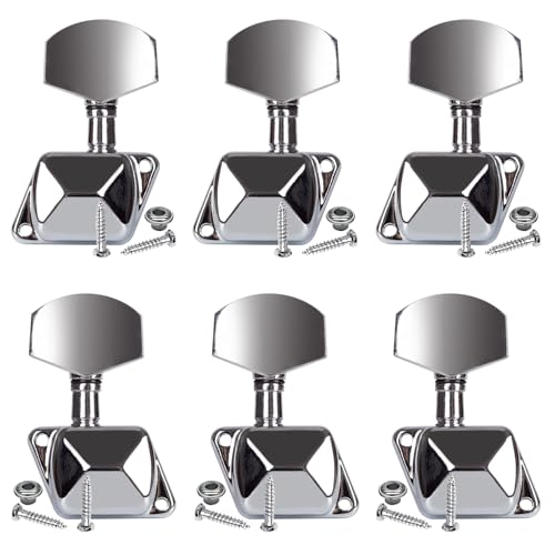 6 sintonizadores de guitarra semicerrados, clavijas de afinación de cuerda, botones de afinación para...