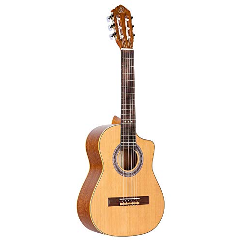 Ortega Guitars Requinto Series 6 cuerdas Guitarra acústica derecha (RQC25)