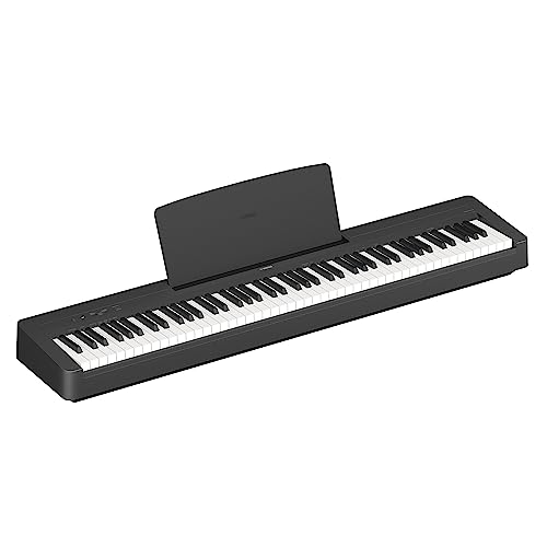 Yamaha P-145 - Piano digital negro - Piano digital ligero y portátil con 88 teclas compactas de martillo...