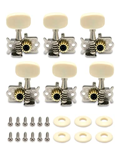 Metallor - Clavijas de afinación para guitarra clásica o guitarra acústica, accesorios individuales de...