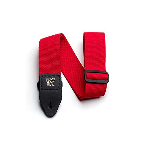 Ernie Ball (Red) Polypro, Guitar Strap Unisex Adulto, Rojo, 0
