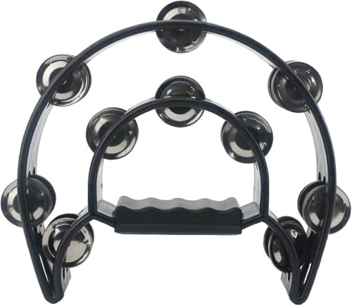 Panderetas de Campanilla de Doble Rowglesfoon, Pandereta de Media Luna, Pandereta de Mano, Tambourines...
