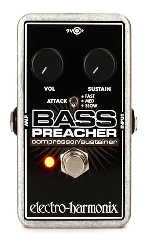 Electro-Harmonix - Compresor de predicador de bajos/pedal de sustentador