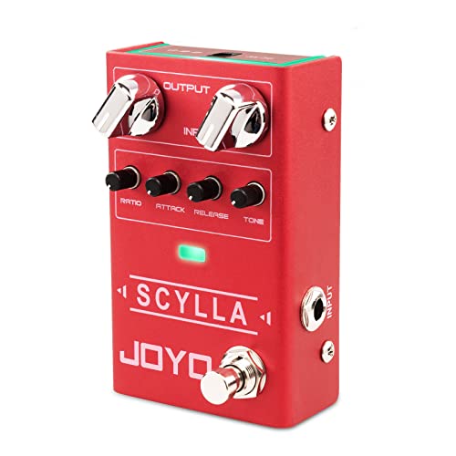 JOYO Pedales de bajo y pedal de efecto compresor con perillas de compresión precisas, bajo nivel de...