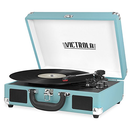 Victrola Journey Bluetooth Portable Suitcase Record Player – with Built-in Speakers, 3 Speed Vinyl...