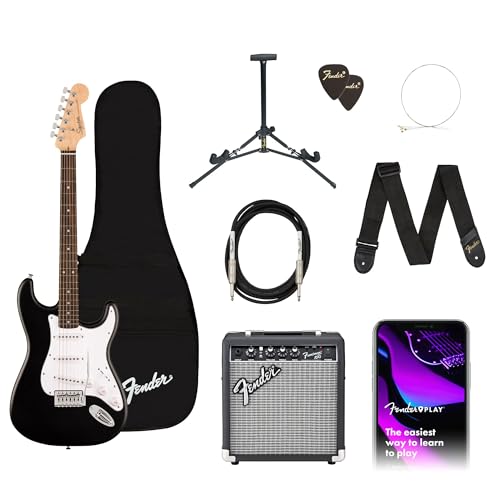 Fender Squier Debut Series Stratocaster Electric Guitar Kit, Beginner Guitar Kit, with 2-Year Warranty,...