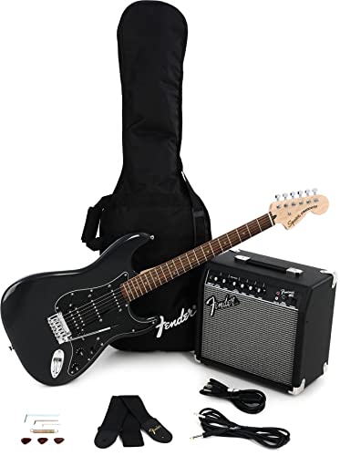 Affinity Series Stratocaster HSS Pack, Laurel Fingerboard, Charcoal Frost Metallic, Gig Bag, 15G - 120V