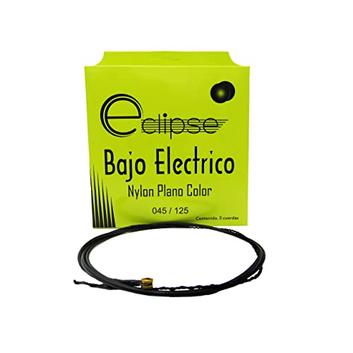 CUERDAS PARA BAJO ELECTRICO NYLON 5 CUERDAS COLOR NEGRO ECLIPSE