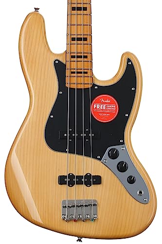 Squier Classic Vibe 70s Jazz Bass, Natural, Diapasón de arce