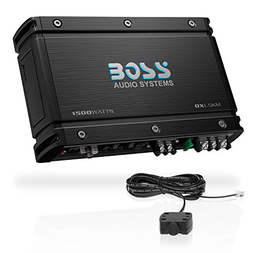 BOSS Audio Systems OX1.5KM Onyx Series - Amplificador de subwoofer de audio para coche, 1500 de alta...