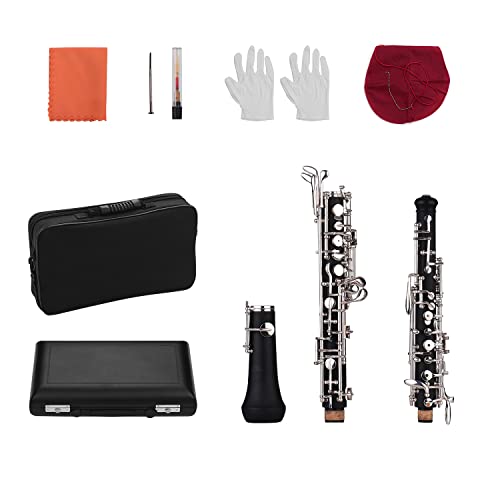 Namolit Oboe Profesional con Llave en C Estilo semiautomático Teclas niqueladas Instrumento Viento...