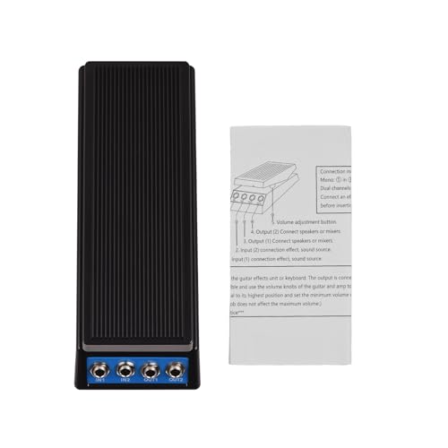 Walfront Pedal de Volumen de Guitarra 2 Canales con Expresión de Efectos de Bajo y Ajustable de Volumen...