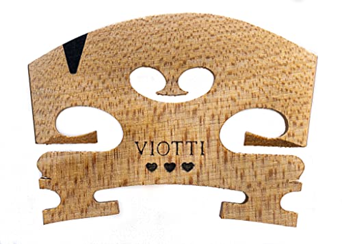 Viotti Violin Bridge 4/4: puente de violín de arce sólido de grado más fino, precortado y preajustado...