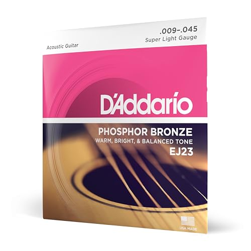 D'Addario Cuerdas Guitarra Acustica - Cuerdas de Guitarra - Cuerdas de Guitarra Acustica - EJ23 -...