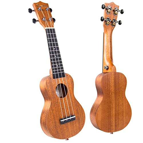 Kmise Ukelele soprano Ukelele de 17 pulgadas Mini bolsillo de viaje Ukalalee para niños, principiantes y...
