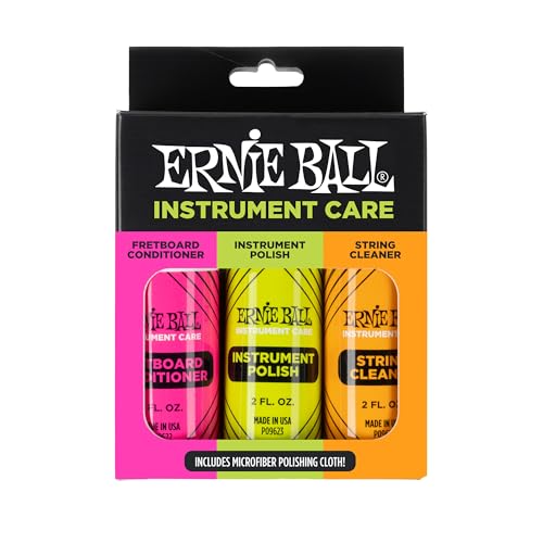 Ernie Ball Instrument Care 3-pack w/Microfiber Polish Cloth