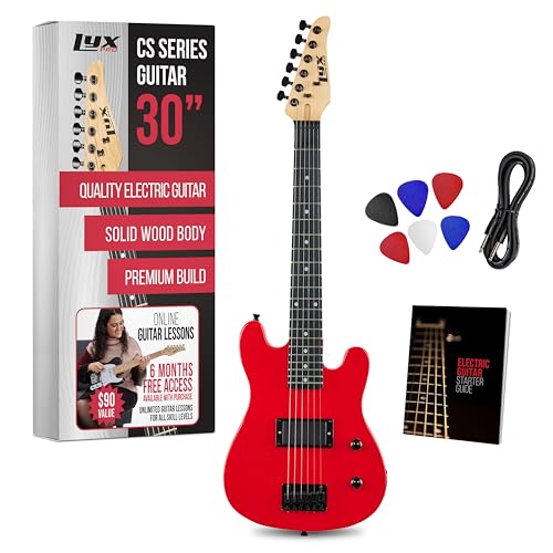 LyxPro CS - Kit de guitarra eléctrica de 30 pulgadas para principiantes, intermedios y profesionales con...