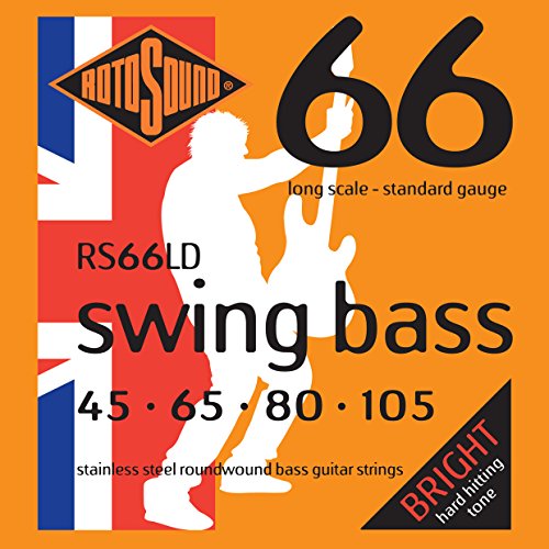 Rotosound RS66LD - Juego de bajo eléctrico (4 cuerdas, 45-105)