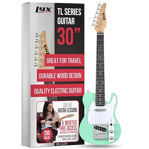 LyxPro - Guitarra eléctrica Telecaster de 76 cm, cuerpo de madera de Paulownia, golpeador de 3 capas,...