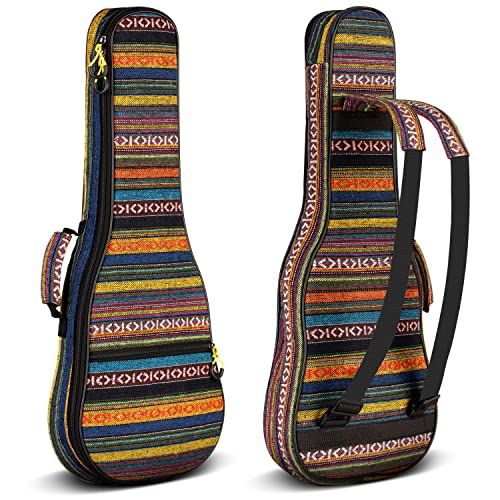 CAHAYA - Funda de ukelele Bolsa de guitarras algodón de 0,89 cm de grosor acolchada con correas...