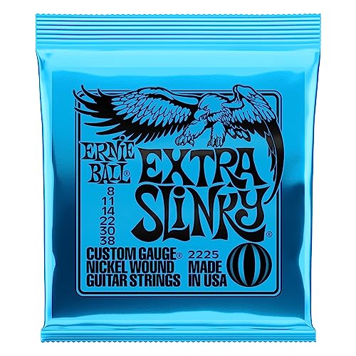 Ernie Ball Extra Slinky - Cuerdas para guitarra eléctrica, entorchado de níquel, calibre 8-38
