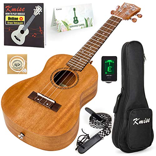 Kmise Tenor Ukulele Vintage Hawaiian Ukelele Mahogany Uke for Beginner With Starter Pack ( Gig Bag Tuner...
