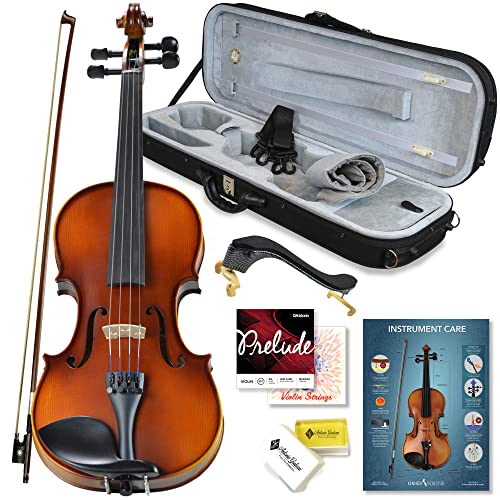 Bunnel Pupil Violin Outfit 4/4 Full Size By Kennedy Violins - Carrying Case and Accessories Included -...