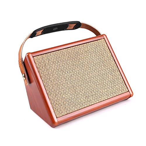 MIGUOO AC-15 amplificador de guitarra acústica portátil de 15 W, altavoz BT con entrada de micrófono,...
