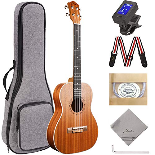 Ranch Barítono - Ukelele de 30 pulgadas, kit de instrumentos de ukelele para principiantes, paquete de...