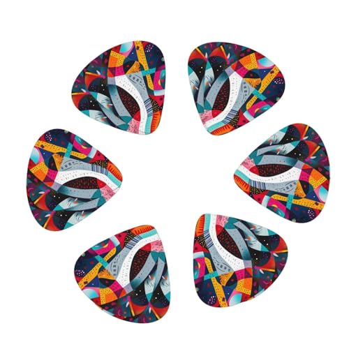 Paquete de 12 púas de guitarra instrumental de jazz abstracto, accesorios para ukelele de guitarra...