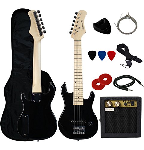 YMC Paquete de guitarra eléctrica para niños de 30 pulgadas con amplificador de 5 W, bolsa de...