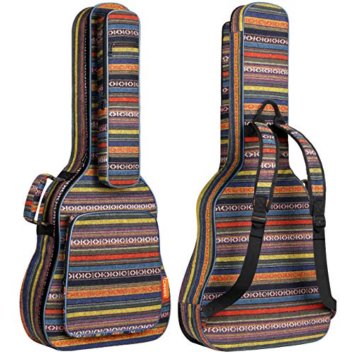 CAHAYA Funda de Guitarra Estilo Bohemia Guitarra Bolsa Clasica Acústica Acolchada de 15,6mm con 3...