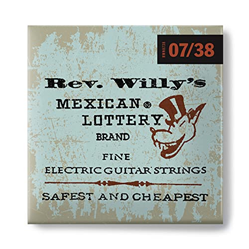 Dunlop RWN0738 Reverend Willy Nickel Plated Steel Electric Guitar Strings, Super Fine.007-.038, 6...