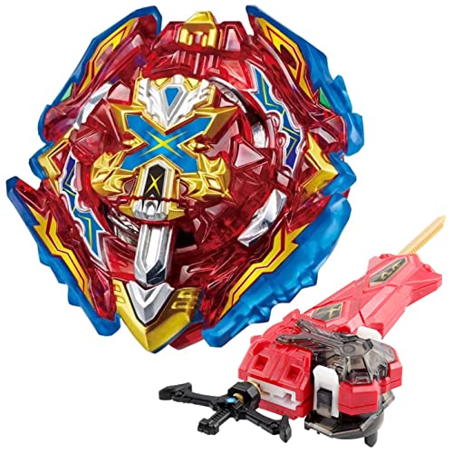 Bey Battling Launcher, B-200 Xiphoid Xcalibur Xanthus Burst Bey, lanzador de espada giratoria izquierda y...