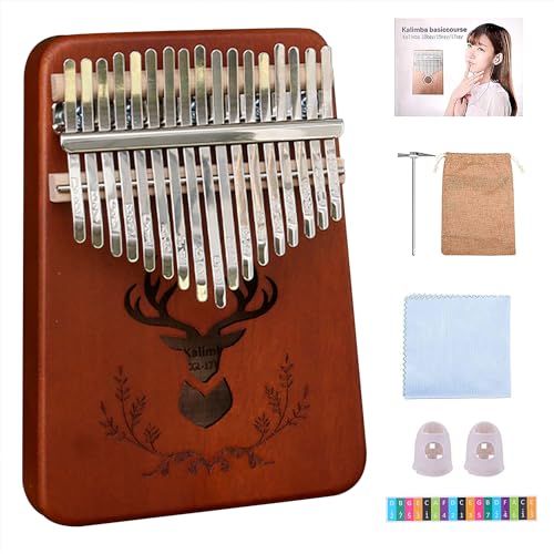 17 Teclas Piano de Pulgar Kalimba, Piano de Dedo, Piano Pulgar Instrumento Musical Portátil con...
