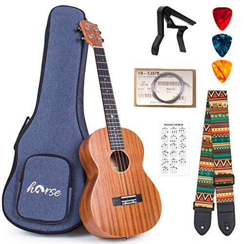 lotmusic Ukelele Barítono, 30 pulgadas, Instrumento Musical Profesional, Uke para Adultos, Kit...