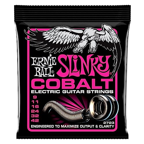 Ernie Ball 2723 Juego de Cuerdas para Guitarra Eléctrica, Super Slinky, Cobalt