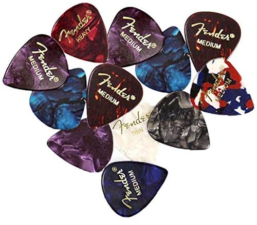 Fender Premium Picks Sampler – Paquete de 12 incluye medidores finos, medianos y pesados (exclusivo de...