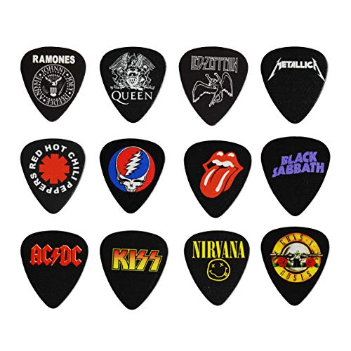 12 x Classic Albums Guitar Pick Set. Guitar Plectrums For Every Guitarist. Double Sided Printing. Picks...