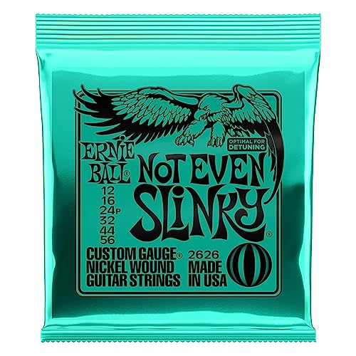 Ernie Ball Not Even Slinky - Cuerdas para guitarra eléctrica, entorchado de níquel, calibre 12-56