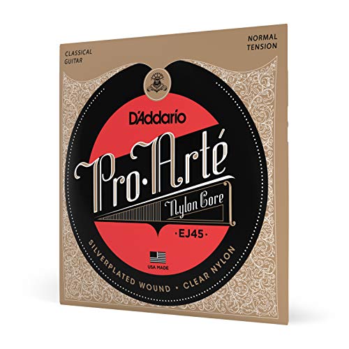 Cuerdas de nailon D'Addario EJ45 Pro-Arte para guitarra clásica, tensión normal