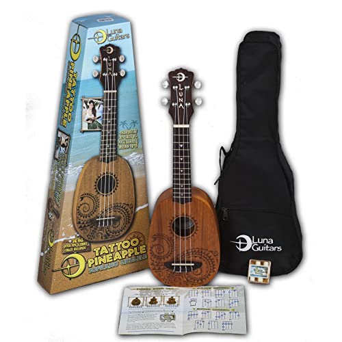 Luna Tattoo Pineapple 21 Inch Soprano Ukulele