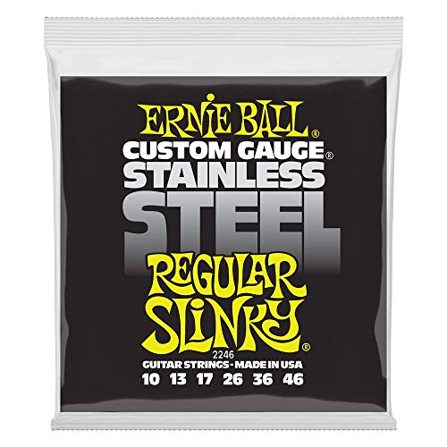 Ernie Ball Regular Slinky - Cuerdas para guitarra eléctrica, entorchado de acero inoxidable, calibre...