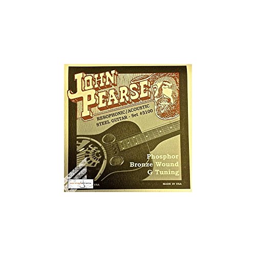 John Pearse jp3100 Resophonic guitarra acústica de bronce herida G Tuning