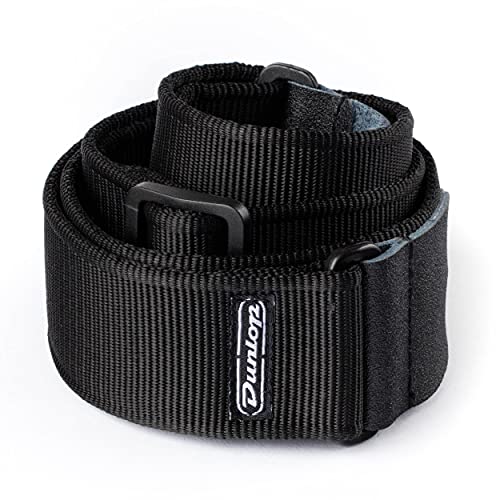 Dunlop D38 Classic - Correas para guitarra y bajo, Negro