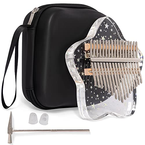 Kalimba Pulgar Piano 17 Teclas-Star Cristal Acrílico Dedo Piano-Portable Mbira Instrumentos Musicales...