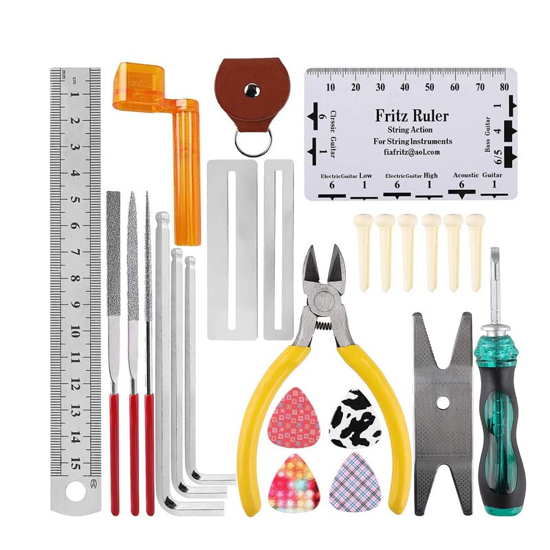 Kit de reparación de Guitarra, Sebami Kit de herramientas de reparación de guitarra Accesorios para...