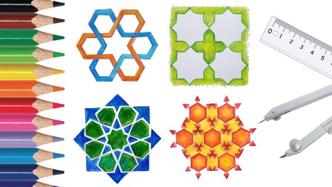 Dibuja patrones geométricos islámicos con una brújula y una regla